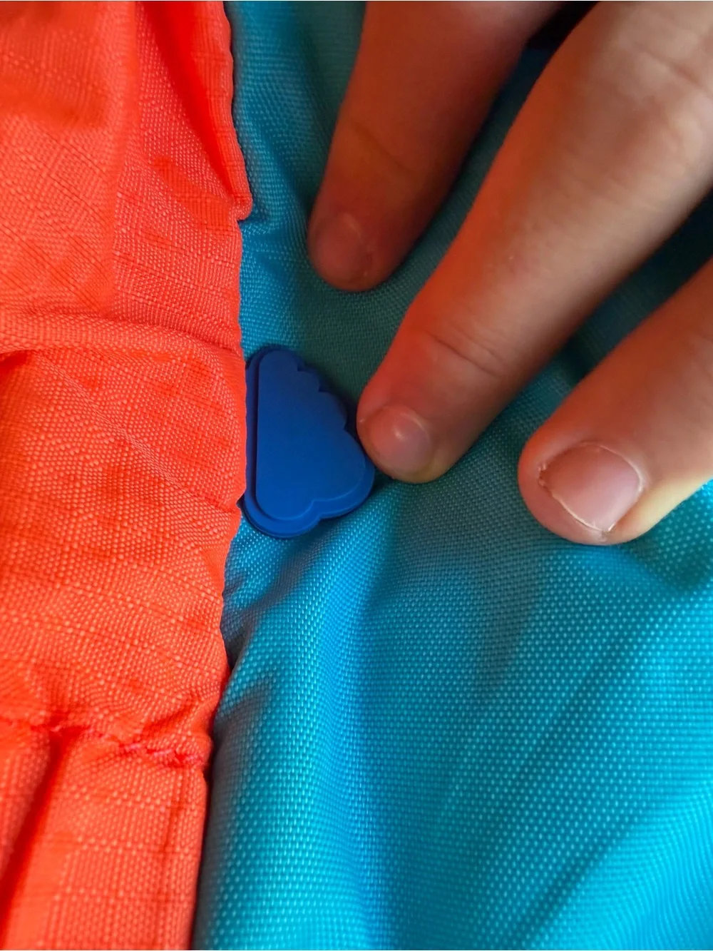 hellolulu Colorblock Backpack in Teal & Coral